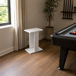 ARIX 18-Hole Billiard Cue Rack Thickened Metal Multi-Cue Storage with Accessory Holder for Game Room & Bar - White