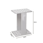 ARIX 18-Hole Billiard Cue Rack Thickened Metal Multi-Cue Storage with Accessory Holder for Game Room & Bar - White
