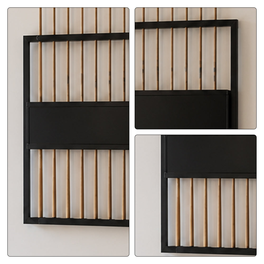 ARIX 9-Hole Billiard Cue Rack Thickened Metal Multi-Cue Storage with Rubber Protection for Game Room & Bar - Black