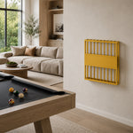 ARIX 9-Hole Billiard Cue Rack Thickened Metal Multi-Cue Storage with Rubber Protection for Game Room & Bar - Gold
