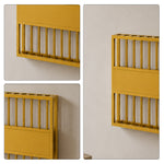 ARIX 9-Hole Billiard Cue Rack Thickened Metal Multi-Cue Storage with Rubber Protection for Game Room & Bar - Gold