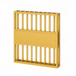 ARIX 9-Hole Billiard Cue Rack Thickened Metal Multi-Cue Storage with Rubber Protection for Game Room & Bar - Gold