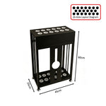 ARIX 20-Hole Billiard Cue Rack Thickened Metal Multi-Cue Storage with Rubber Protection for Game Room & Bar - Black