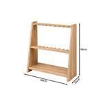ARIX Pool Cue Rack Thickened Wood-Grain Trapezoid 10-Hole Billiard Cue Stand for Home Game Room Bar & Club - Wood
