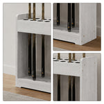 ARIX Pool Cue Rack Thickened Wood-Grain Cabinet-Style 12-Hole Billiard Cue Stand for Home Game Room Bar & Club - White