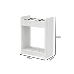 ARIX Pool Cue Rack Thickened Wood-Grain Cabinet-Style 12-Hole Billiard Cue Stand for Home Game Room Bar & Club - White