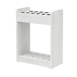 ARIX Pool Cue Rack Thickened Wood-Grain Cabinet-Style 12-Hole Billiard Cue Stand for Home Game Room Bar & Club - White