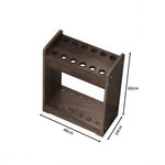 ARIX Pool Cue Rack Thickened Wood-Grain Cabinet-Style 12-Hole Billiard Cue Stand for Home Game Room Bar & Club - Brown
