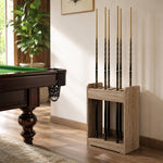 ARIX Pool Cue Rack Thickened Wood-Grain Cabinet-Style 12-Hole Billiard Cue Stand for Home Game Room Bar & Club - Wood