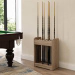 ARIX Pool Cue Rack Thickened Wood-Grain Cabinet-Style 12-Hole Billiard Cue Stand for Home Game Room Bar & Club - Wood