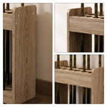 ARIX Pool Cue Rack Thickened Wood-Grain Cabinet-Style 12-Hole Billiard Cue Stand for Home Game Room Bar & Club - Wood