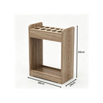 ARIX Pool Cue Rack Thickened Wood-Grain Cabinet-Style 12-Hole Billiard Cue Stand for Home Game Room Bar & Club - Wood