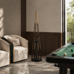 ARIX Pool Cue Rack Carbon Steel Baked Paint 6-Hole Billiard Cue Stand for Home Game Room Bar & Club - Black