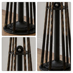 ARIX Pool Cue Rack Carbon Steel Baked Paint 6-Hole Billiard Cue Stand for Home Game Room Bar & Club - Black