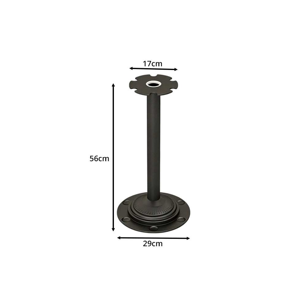 ARIX Pool Cue Rack Carbon Steel Baked Paint 6-Hole Billiard Cue Stand for Home Game Room Bar & Club - Black
