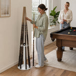 ARIX Pool Cue Rack Carbon Steel Baked Paint 6-Hole Billiard Cue Stand for Home Game Room Bar & Club - White