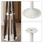 ARIX Pool Cue Rack Carbon Steel Baked Paint 6-Hole Billiard Cue Stand for Home Game Room Bar & Club - White
