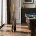 ARIX Pool Cue Rack Carbon Steel Baked Paint 6-Hole Billiard Cue Stand for Home Game Room Bar & Club - Gold