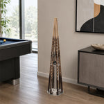 ARIX Pool Cue Rack Carbon Steel Baked Paint 6-Hole Billiard Cue Stand for Home Game Room Bar & Club - Silver
