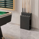 ARIX Pool Cue Rack Metal Frame Stepped Large Capacity Billiard Cue Stand for Home Game Room Bar & Club - Black