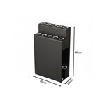ARIX Pool Cue Rack Metal Frame Stepped Large Capacity Billiard Cue Stand for Home Game Room Bar & Club - Black