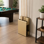 ARIX Pool Cue Rack Metal Frame Stepped Large Capacity Billiard Cue Stand for Home Game Room Bar & Club - Gold