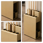 ARIX Pool Cue Rack Metal Frame Stepped Large Capacity Billiard Cue Stand for Home Game Room Bar & Club - Gold