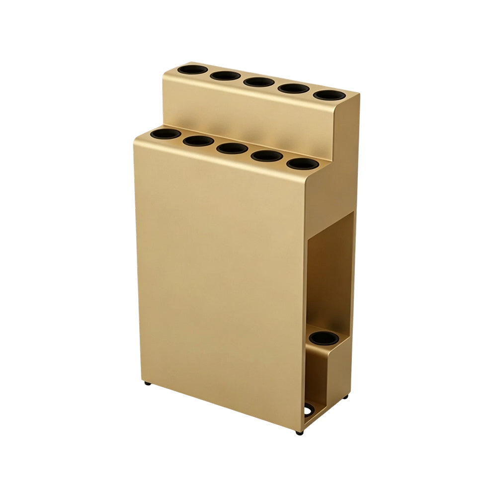 ARIX Pool Cue Rack Metal Frame Stepped Large Capacity Billiard Cue Stand for Home Game Room Bar & Club - Gold