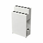 ARIX Pool Cue Rack Metal Frame Stepped Large Capacity Billiard Cue Stand for Home Game Room Bar & Club - White