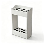 ARIX Pool Cue Rack Integrated Metal Frame Double Row 12-Hole Billiard Cue Stand for Home Game Room Bar & Club - White