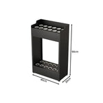 ARIX Pool Cue Rack Integrated Metal Frame Double Row 12-Hole Billiard Cue Stand for Home Game Room Bar & Club - Black