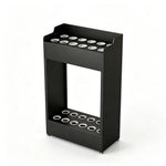 ARIX Pool Cue Rack Integrated Metal Frame Double Row 12-Hole Billiard Cue Stand for Home Game Room Bar & Club - Black