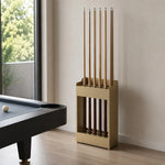 ARIX Pool Cue Rack Integrated Metal Frame Double Row 12-Hole Billiard Cue Stand for Home Game Room Bar & Club - Gold