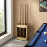 ARIX Pool Cue Rack Integrated Metal Frame Double Row 12-Hole Billiard Cue Stand for Home Game Room Bar & Club - Gold