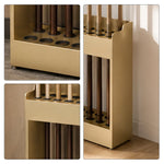 ARIX Pool Cue Rack Integrated Metal Frame Double Row 12-Hole Billiard Cue Stand for Home Game Room Bar & Club - Gold