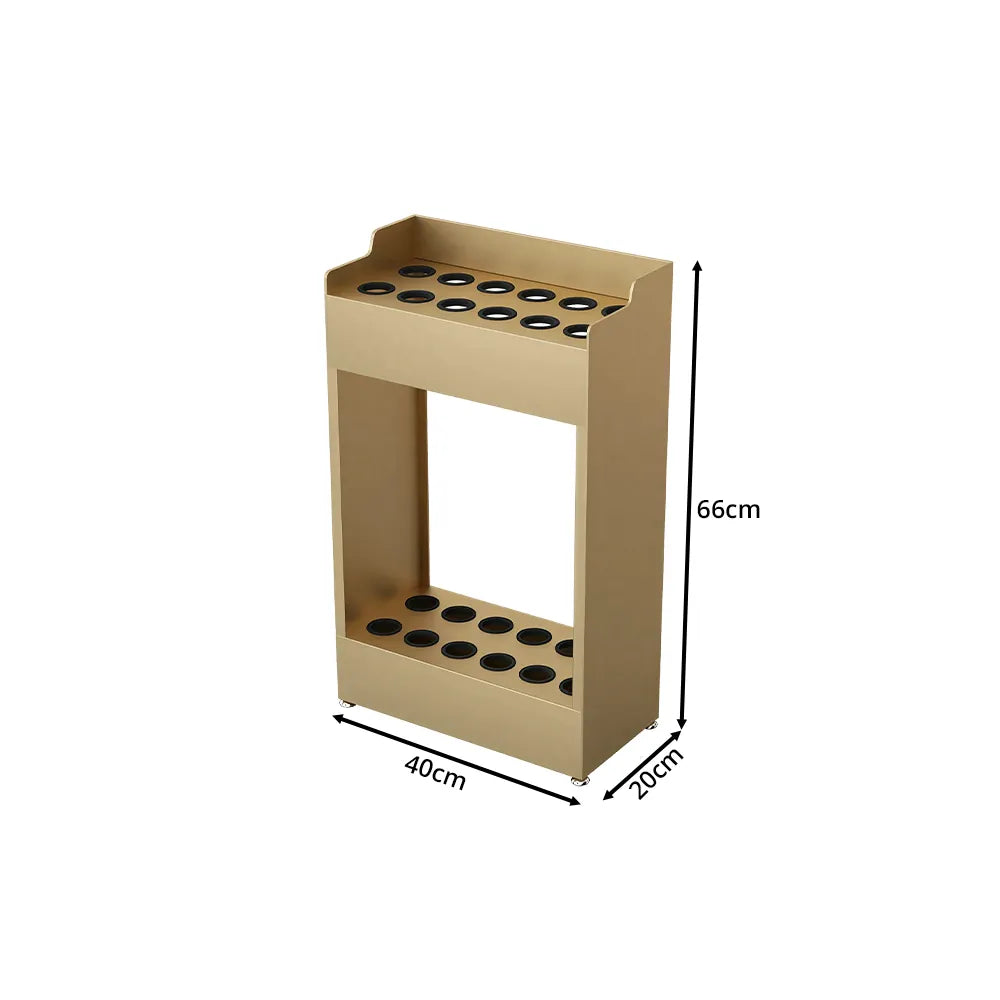 ARIX Pool Cue Rack Integrated Metal Frame Double Row 12-Hole Billiard Cue Stand for Home Game Room Bar & Club - Gold