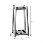 ARIX Billiard Cue Rack 8 Slot Thickened Metal Frame Cue Holder Stand Stable Storage Organizer for Home Game Room Pool Hall & Bar - Silver