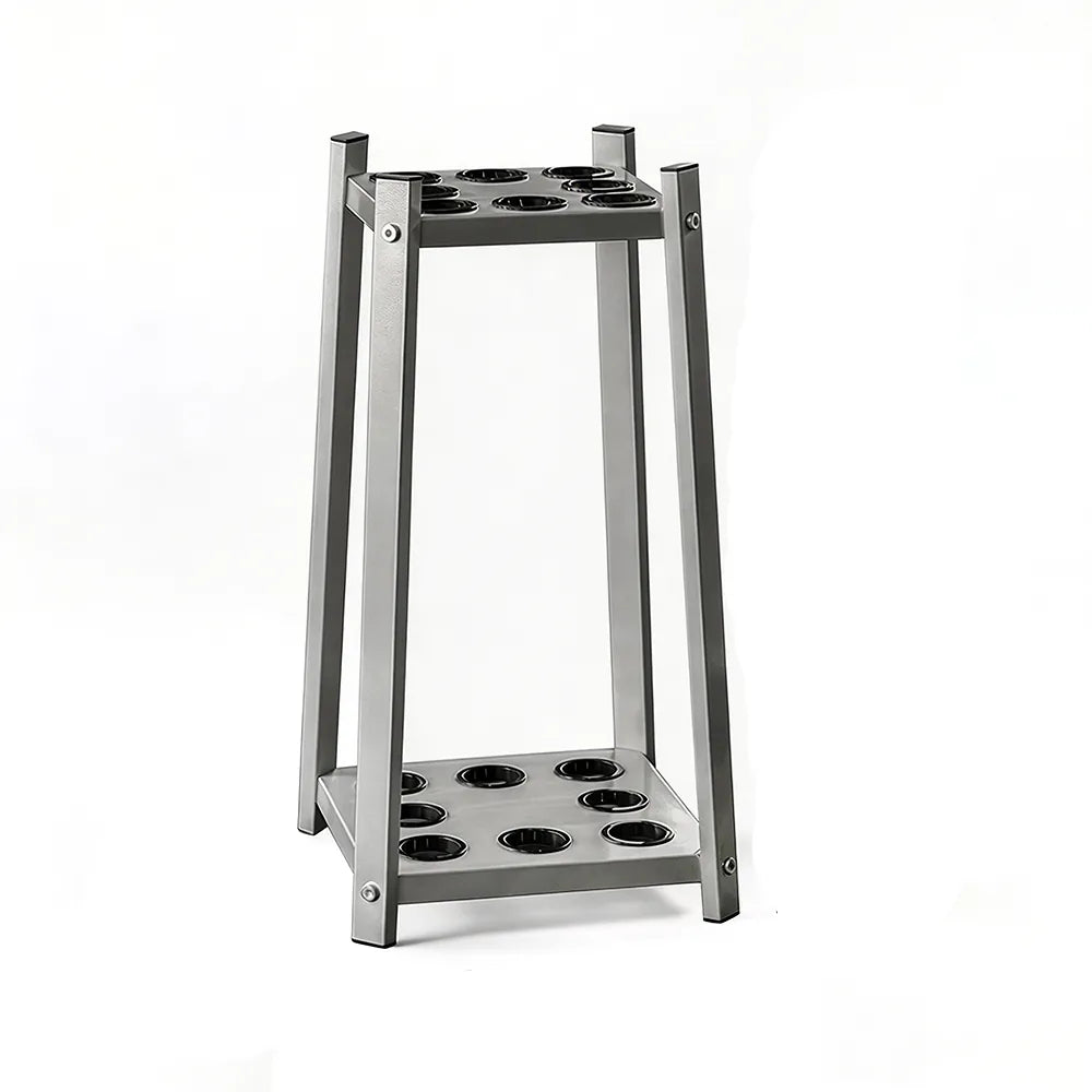 ARIX Billiard Cue Rack 8 Slot Thickened Metal Frame Cue Holder Stand Stable Storage Organizer for Home Game Room Pool Hall & Bar - Silver