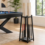 ARIX Billiard Cue Rack 8 Slot Thickened Metal Frame Cue Holder Stand Stable Storage Organizer for Home Game Room Pool Hall & Bar - Black