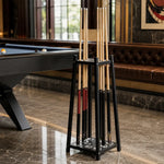 ARIX Billiard Cue Rack 8 Slot Thickened Metal Frame Cue Holder Stand Stable Storage Organizer for Home Game Room Pool Hall & Bar - Black