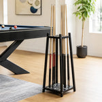 ARIX Billiard Cue Rack 8 Slot Thickened Metal Frame Cue Holder Stand Stable Storage Organizer for Home Game Room Pool Hall & Bar - Black