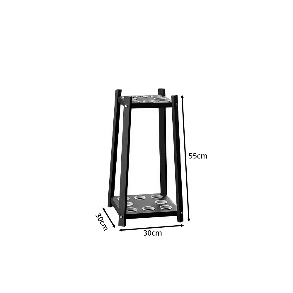 ARIX Billiard Cue Rack 8 Slot Thickened Metal Frame Cue Holder Stand Stable Storage Organizer for Home Game Room Pool Hall & Bar - Black