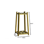 ARIX Billiard Cue Rack 8 Slot Thickened Metal Frame Cue Holder Stand Stable Storage Organizer for Home Game Room Pool Hall & Bar - Gold