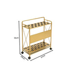 ARIX Billiard Cue Rack Carbon Steel Frame 20 Slot Large Capacity Cue Holder with Wheels for Home Game Room Pool Hall & Bar - Gold