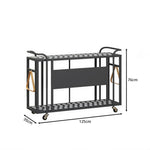 ARIX Billiard Cue Rack 61 Slot Carbon Steel Frame Large Capacity Cue Storage Stand with Brake Wheels for Pool Hall Club & Home Game Room - Black