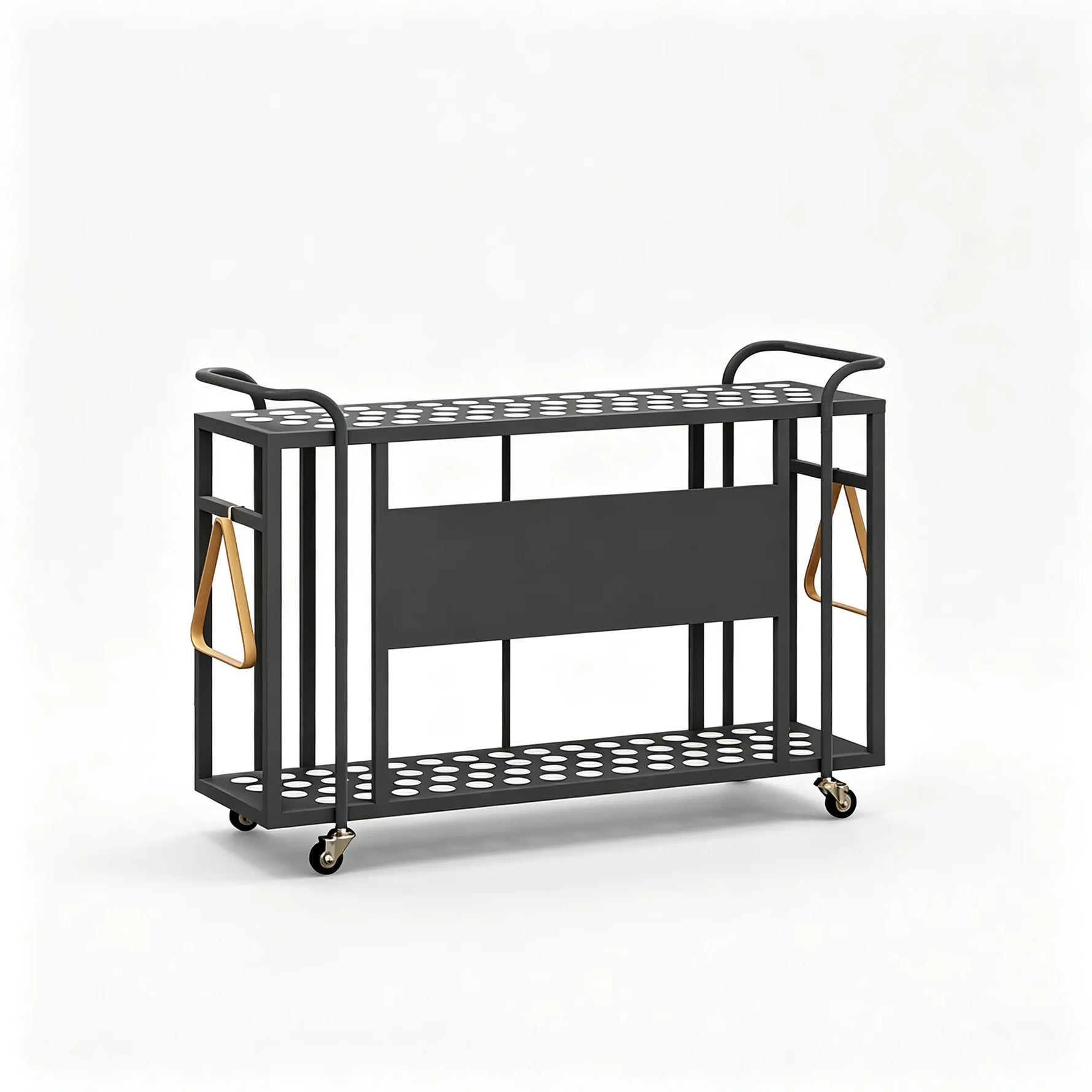 ARIX Billiard Cue Rack 61 Slot Carbon Steel Frame Large Capacity Cue Storage Stand with Brake Wheels for Pool Hall Club & Home Game Room - Black