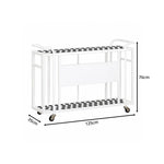 ARIX Billiard Cue Rack 61 Slot Carbon Steel Frame Large Capacity Cue Storage Stand with Brake Wheels for Pool Hall Club & Home Game Room - White