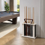 ARIX Billiard Cue Rack 16 Slot Thickened Board Cue Storage Stand with Anti Slip Slots Modern Design for Home Game Room Pool Hall & Bar - White