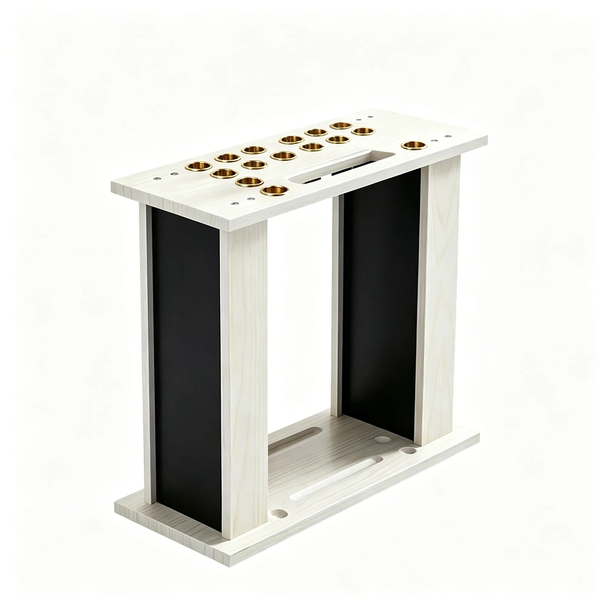 ARIX Billiard Cue Rack 16 Slot Thickened Board Cue Storage Stand with Anti Slip Slots Modern Design for Home Game Room Pool Hall & Bar - White