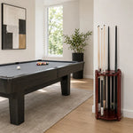 ARIX Billiard Cue Rack 9 Slot Wood Grain Cue Storage Stand Stable Board Structure Easy Assembly for Home Game Room Pool Hall & Bar - Brown